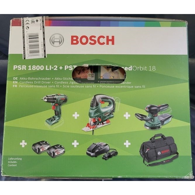 Наборы электроинструментов Bosch PSR 1800 LI-2 Plus PST 18 LI Plus AdvancedOrbit 18