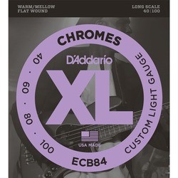 Струны DAddario XL Chromes Bass Flat Wound 40-100