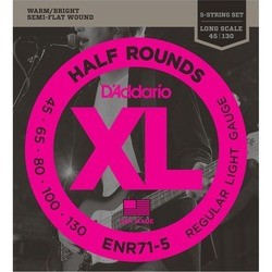 Струны DAddario XL Half Rounds Bass 5-String 45-130