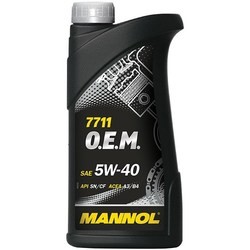 Моторное масло Mannol 7711 O.E.M. 5W-40 1L