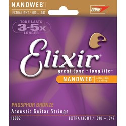 Струны Elixir Acoustic Phosphor Bronze Extra Light 10-47