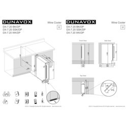 Винный шкаф Dunavox DX-7.20BK (нержавеющая сталь)