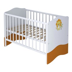 Кроватка Polini Basic 140x70 (оранжевый)