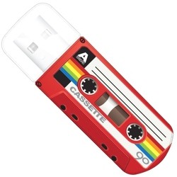 USB Flash (флешка) Verbatim Mini Cassette (желтый)