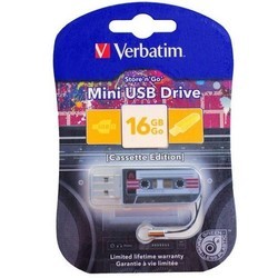 USB Flash (флешка) Verbatim Mini Cassette (черный)