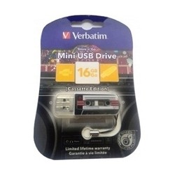 USB Flash (флешка) Verbatim Mini Cassette 16Gb (черный)
