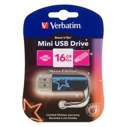 USB Flash (флешка) Verbatim Mini Neon 16Gb (синий)