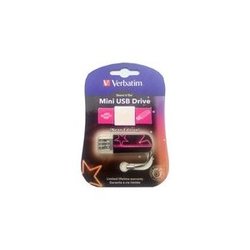 USB Flash (флешка) Verbatim Mini Neon 32Gb (розовый)