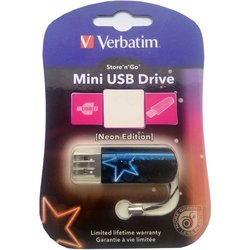 USB Flash (флешка) Verbatim Mini Neon 32Gb (синий)