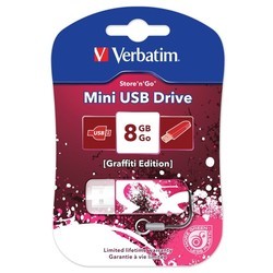 USB Flash (флешка) Verbatim Mini Graffiti (синий)