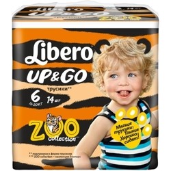 Подгузники Libero Up and Go Zoo Collection 6 / 14 pcs