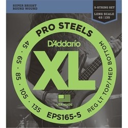 Струны DAddario XL ProSteels 5-String Bass 45-135