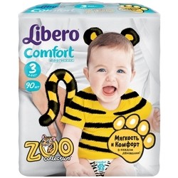 Подгузники Libero Comfort Zoo Collection 3 / 90 pcs