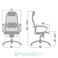 Компьютерное кресло Metta Samurai S-1 (серый)