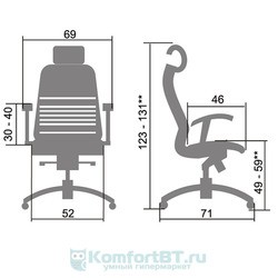 Компьютерное кресло Metta Samurai K-3 (белый)