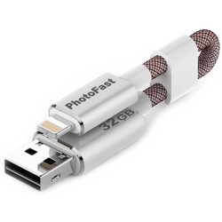 USB Flash (флешка) PhotoFast MemoriesCable G3 USB 3.1 32Gb (белый)