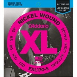 Струны DAddario XL Nickel Wound Bass 5-String 45-130