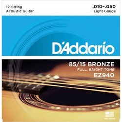 Струны DAddario 85/15 Bronze 12-String 10-50
