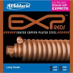 Струны DAddario EXP Reds Coated Copper-Plated 45-100