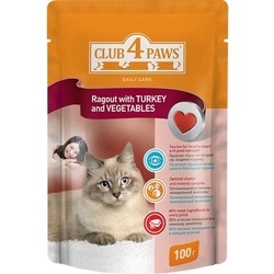 Корм для кошек Club 4 Paws Packaging Ragout Turkey/Vegetable 0.1 kg