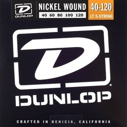 Струны Dunlop Nickel Wound 5-String Bass Light 40-120