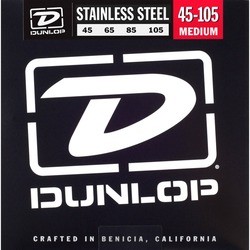 Струны Dunlop Stainless Steel Bass Medium 45-105