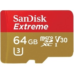 Карта памяти SanDisk Extreme V30 microSDXC UHS-I U3 64Gb
