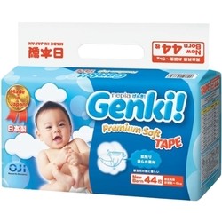 Подгузники Genki Premium Soft Tape NB / 44 pcs