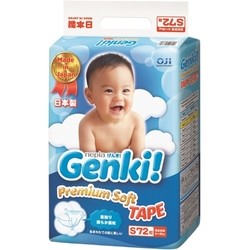 Подгузники Genki Premium Soft Tape S / 72 pcs