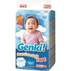 Подгузники Genki Premium Soft Tape M / 64 pcs