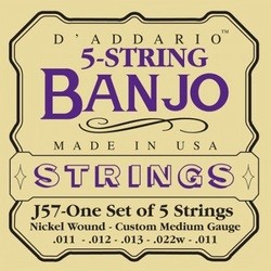 Струны DAddario 5-String Banjo Nickel-Wound 11-22