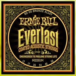 Струны Ernie Ball Everlast Coated 80/20 Bronze 13-56