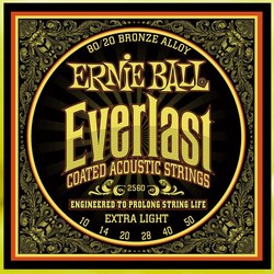 Струны Ernie Ball Everlast Coated 80/20 Bronze 10-50