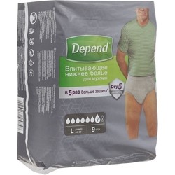 Подгузники Depend Pants Man L / 9 pcs