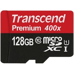 Карта памяти Transcend Premium 400X microSDXC UHS-I 128Gb