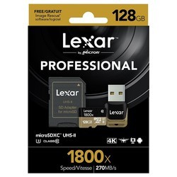 Карта памяти Lexar Professional 1800x microSDXC UHS-II 64Gb