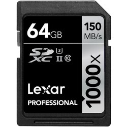 Карта памяти Lexar Professional 1000x SDXC UHS-II 64Gb