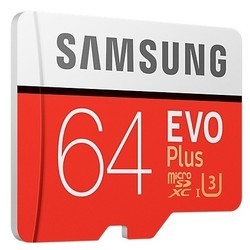 Карта памяти Samsung EVO Plus 100 Mb/s microSDXC UHS-I U3 64Gb