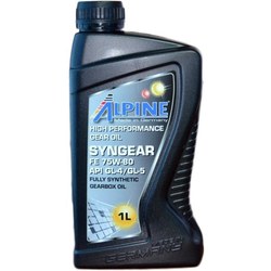 Трансмиссионные масла Alpine Syngear FE 75W-80 1L