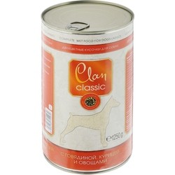 Корм для собак Clan Classic Adult Canned Beef/Chicken/Vegetable 1.25 kg
