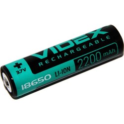 Аккумуляторная батарейка Videx 1x18650-P 2200 mAh