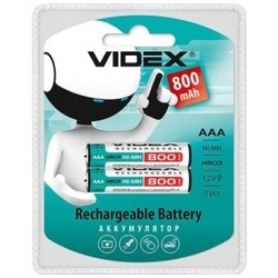 Аккумуляторная батарейка Videx 2xAAA 800 mAh