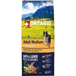 Корм для собак Ontario Adult Medium Lamb/Rice 12 kg