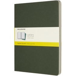 Блокноты Moleskine Set of 3 Squared Cahier Journals XLarge Green