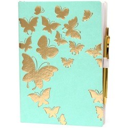 Ежедневник inTempo Tropical Gold Butterflies Turquoise