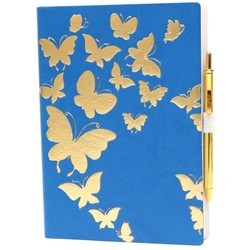 Ежедневник inTempo Tropical Gold Butterflies Blue