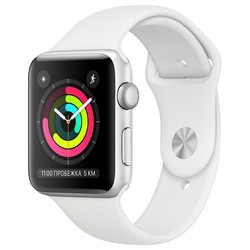 Носимый гаджет Apple Watch 3 38 mm Cellular (серебристый)