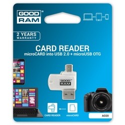 Картридер/USB-хаб GOODRAM A020 All-in-One