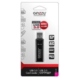 Картридер/USB-хаб Ginzzu GR-311B