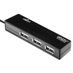 Картридер/USB-хаб Ginzzu GR-334UB